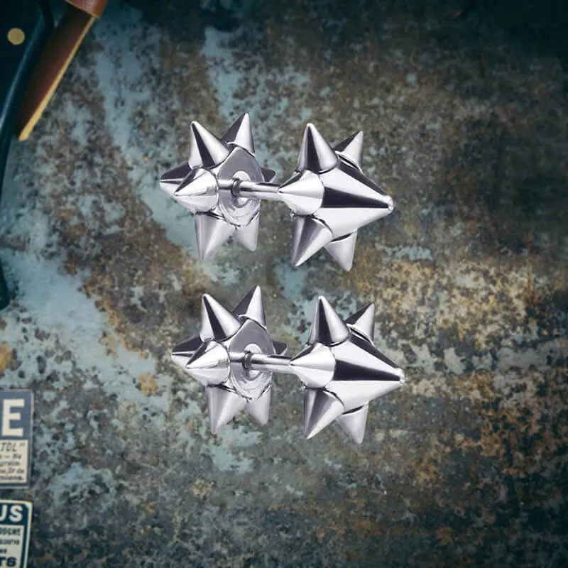 Punk Double-Sided Spiked Stainless Steel Earrings sold by GTHIC product image thumbnail 3