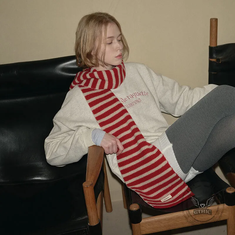 Stylish MultiColor Versatile Striped Soft Wool Scarf sold by GTHIC