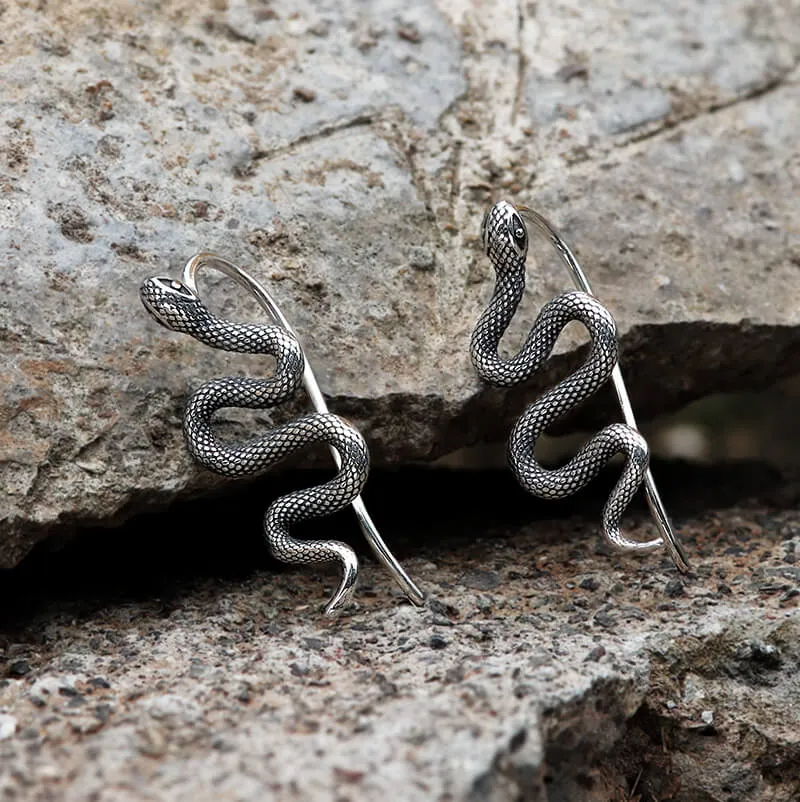 Vintage Snake Stainless Steel Ear Climber Cuffs sold by GTHIC