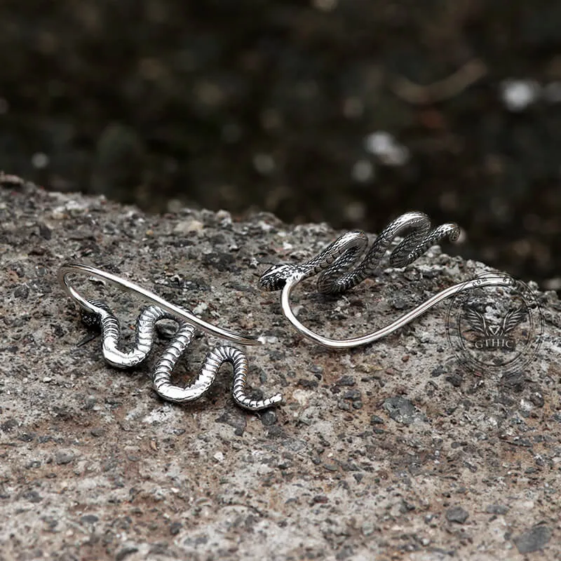 Vintage Snake Stainless Steel Ear Climber Cuffs sold by GTHIC product image thumbnail 5