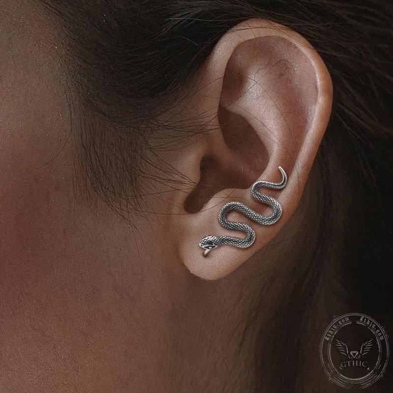 Vintage Snake Stainless Steel Ear Climber Cuffs sold by GTHIC product image thumbnail 2