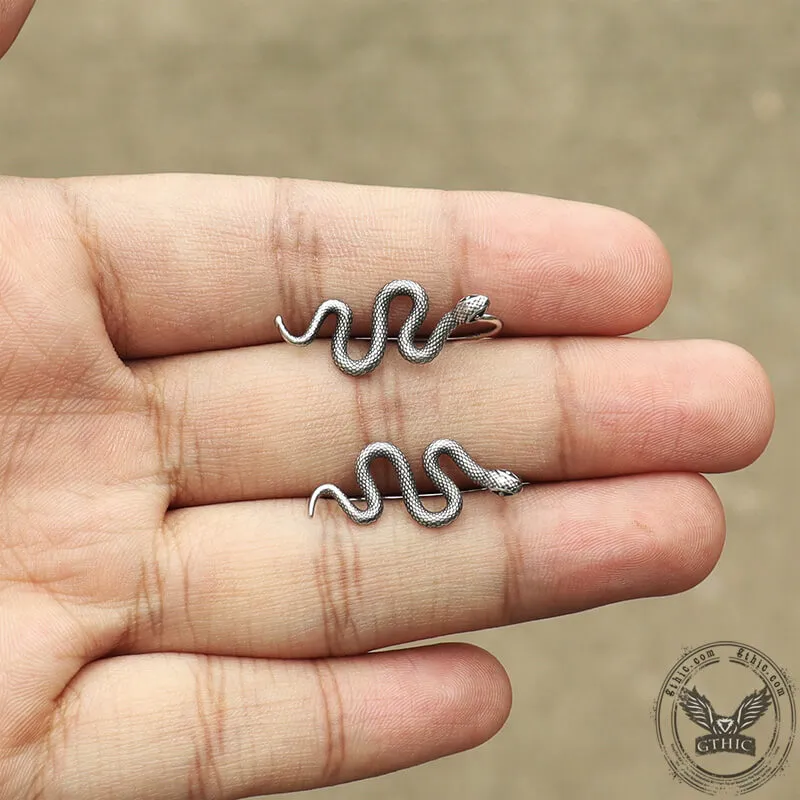 Vintage Snake Stainless Steel Ear Climber Cuffs sold by GTHIC product image thumbnail 3