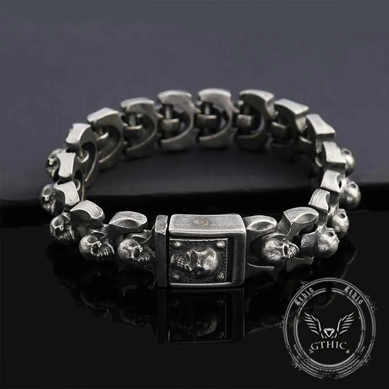 Domineering Skull Stainless Steel Punk Bracelet sold by GTHIC