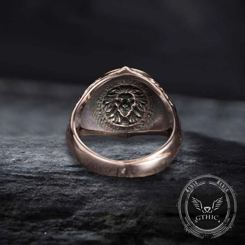 Retro Roaring Lion's Fury Gem Sterling Silver Ring sold by GTHIC product image thumbnail 5