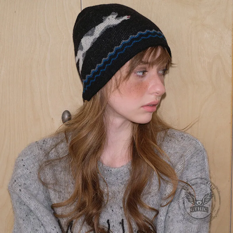 Soft Kitten Jacquard Pure Wool Knitted Beanie Hat sold by GTHIC product image thumbnail 2