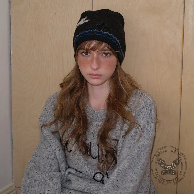 Soft Kitten Jacquard Pure Wool Knitted Beanie Hat sold by GTHIC product image thumbnail 5