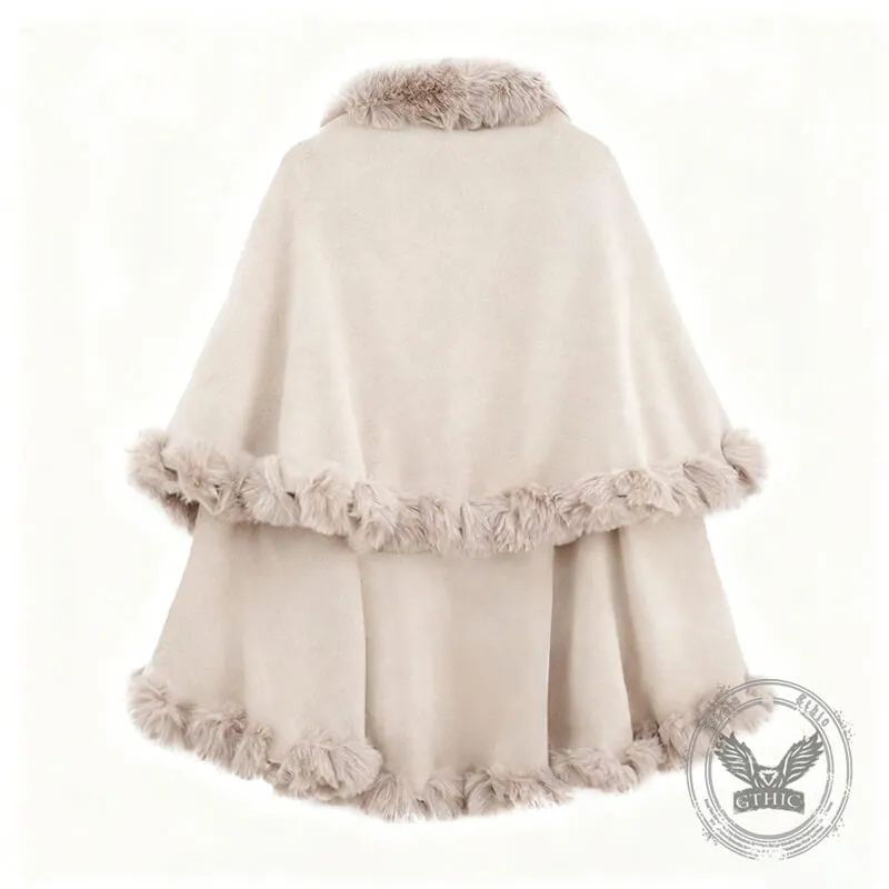 Double-Layered Faux Cashmere Cape Shawl sold by GTHIC product image thumbnail 4