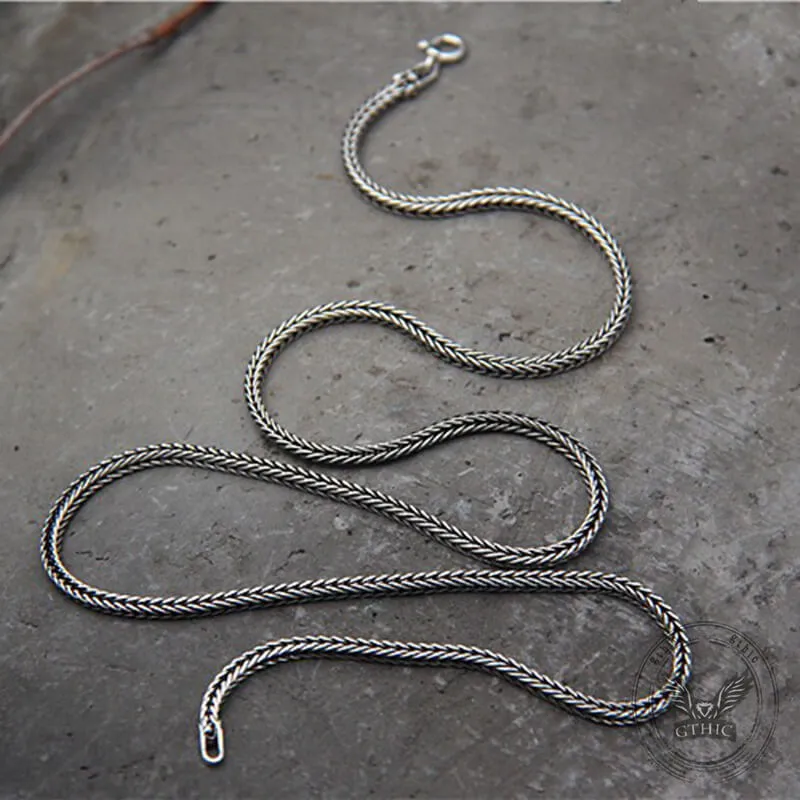 45-75cm Simple Sterling Silver Foxtail Chain Necklace sold by GTHIC product image thumbnail 4