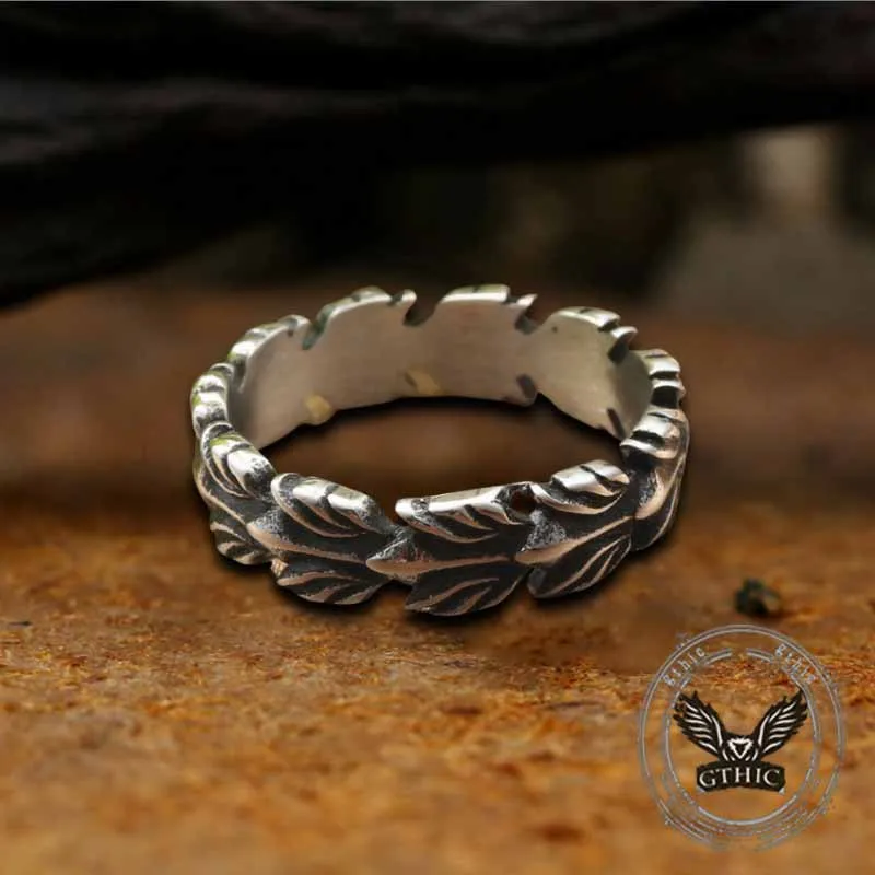 Vintage Animal Feather Stainless Steel Ring sold by GTHIC product image thumbnail 4