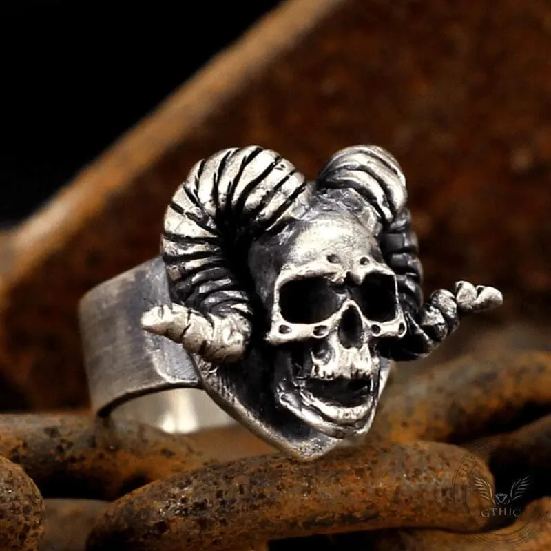 Horn Brass Skull Ring sold by GTHIC