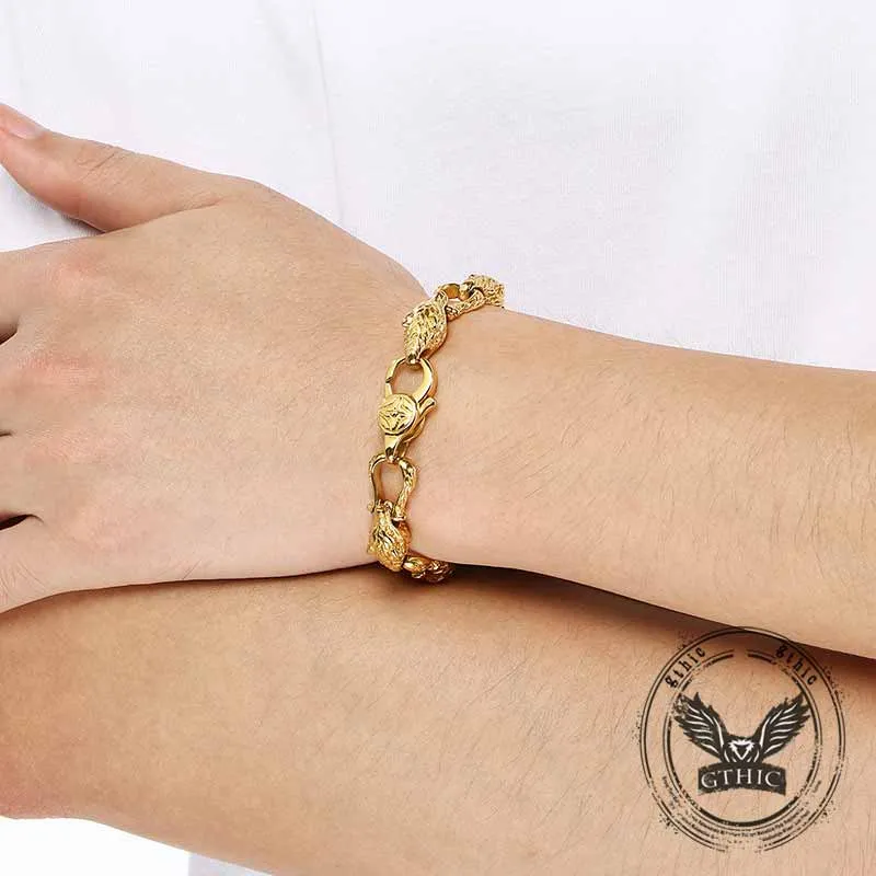 Domineering Wolf Head Stainless Steel Bracelet sold by GTHIC product image thumbnail 3