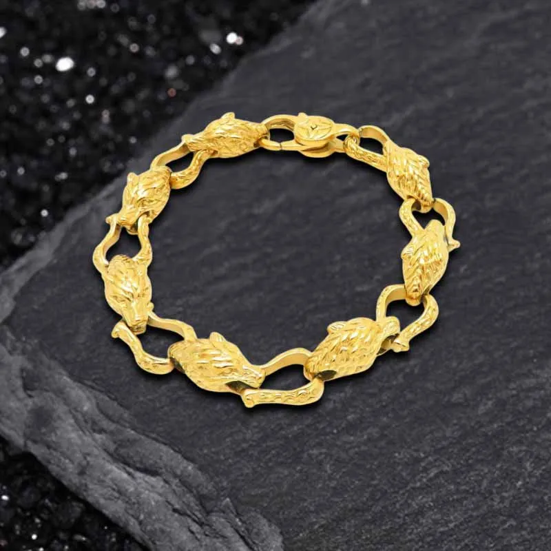 Domineering Wolf Head Stainless Steel Bracelet sold by GTHIC product image thumbnail 5