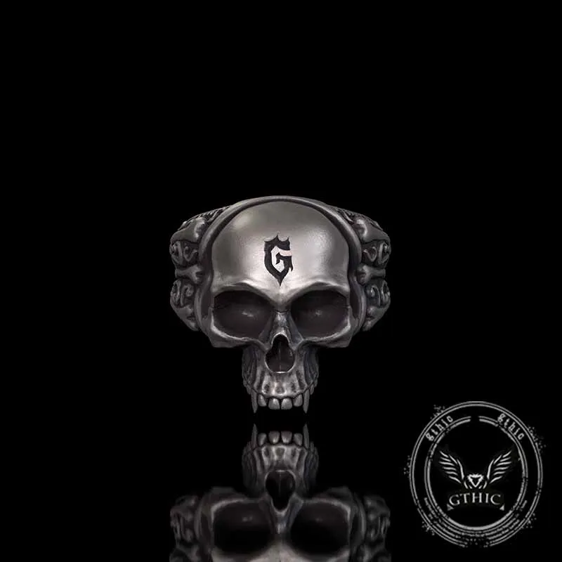 Gothic Skull Head Bone Sterling Silver Ring sold by GTHIC product image thumbnail 3