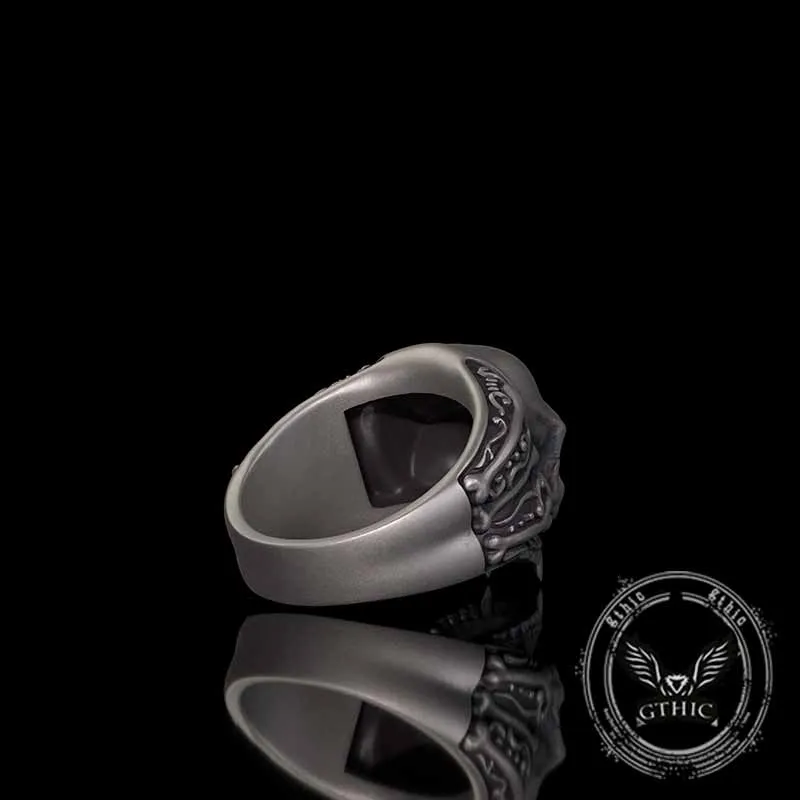 Gothic Skull Head Bone Sterling Silver Ring sold by GTHIC product image thumbnail 5