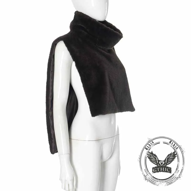 Solid Color Turtleneck Plush Vest Sleeveless Top sold by GTHIC product image thumbnail 5