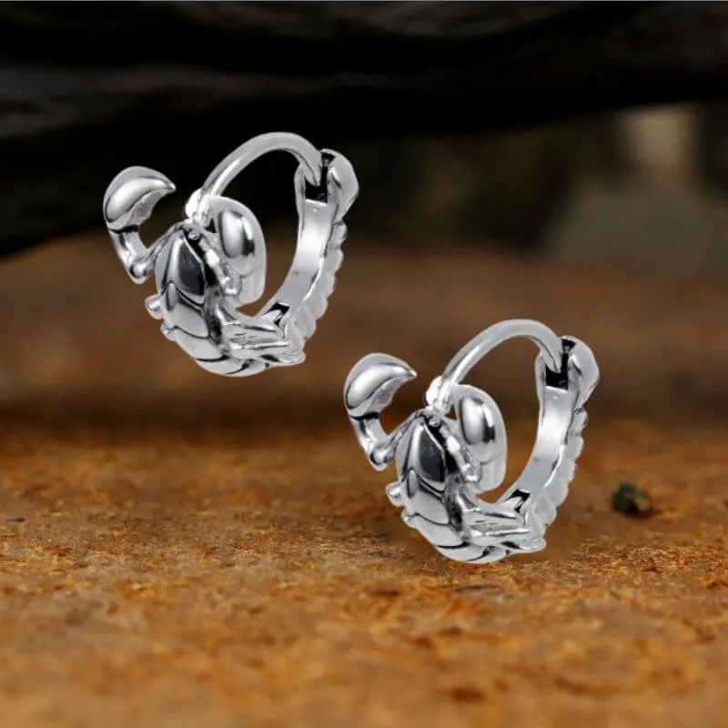 Punk Street Scorpion Stainless Steel Skull Hoop Earrings sold by GTHIC product image thumbnail 4