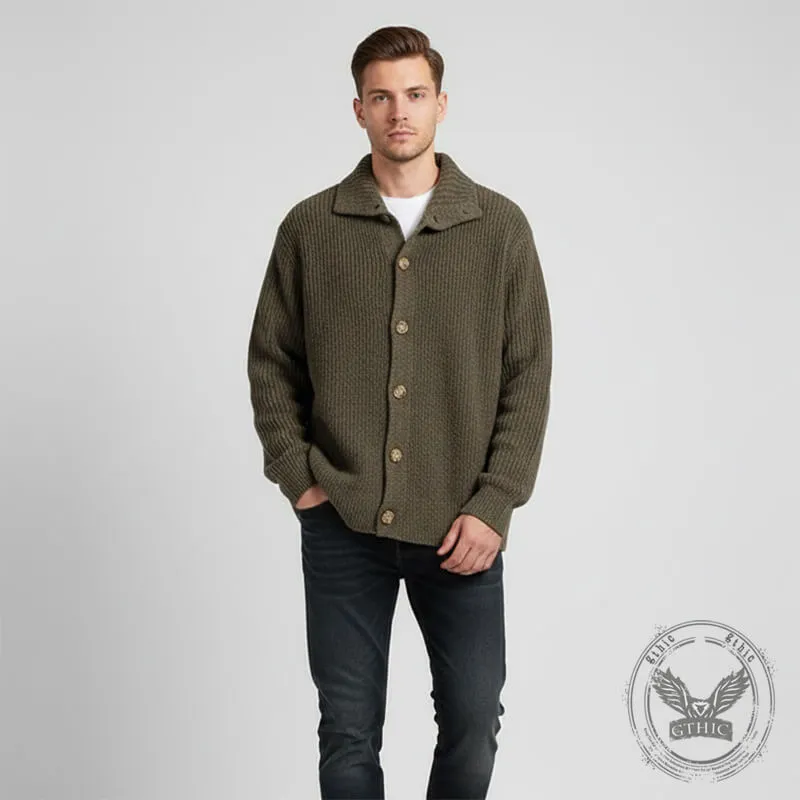 Retro Loose Collared Button-Down Cardigan Sweater sold by GTHIC product image thumbnail 2