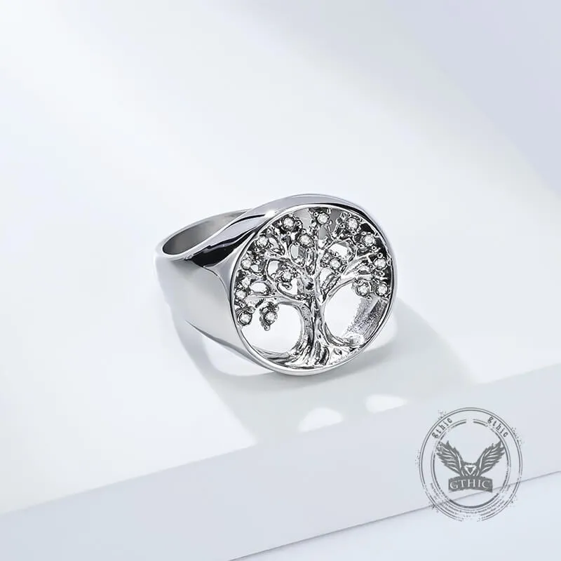 Fashion Gem Hollowed Tree Of Life Stainless Steel Viking Ring sold by GTHIC product image thumbnail 5