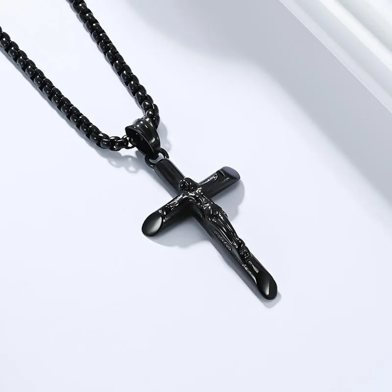 Punk Jesus Suffering Stainless Steel Cross Pendant sold by GTHIC product image thumbnail 5