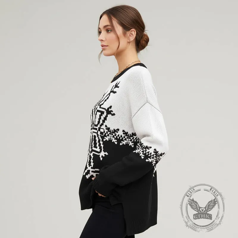 Casual Christmas Snowflake Loose Knit Sweater sold by GTHIC product image thumbnail 5