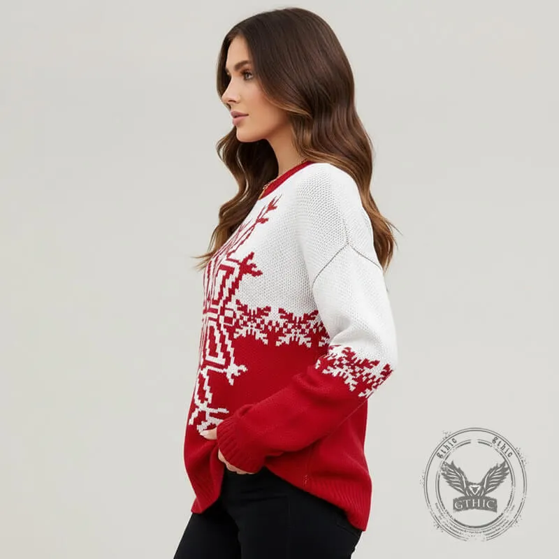 Casual Christmas Snowflake Loose Knit Sweater sold by GTHIC product image thumbnail 3