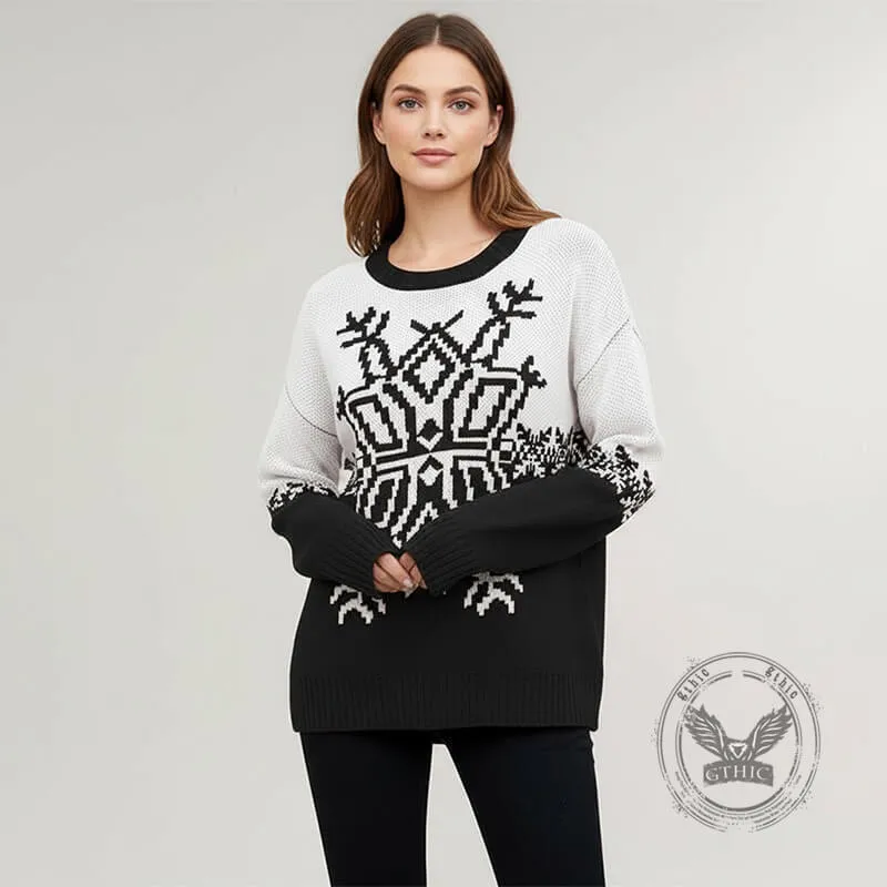 Casual Christmas Snowflake Loose Knit Sweater sold by GTHIC product image thumbnail 4