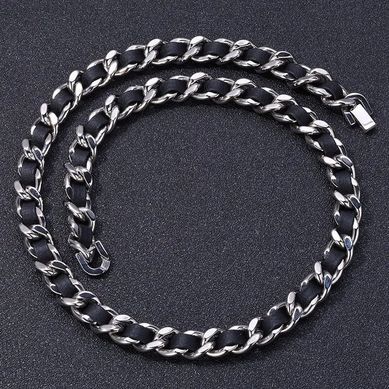 8mm Minimalist Stainless Steel Cuban Chain Necklace sold by GTHIC