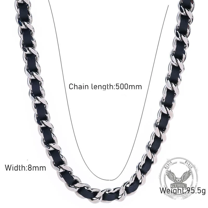 8mm Minimalist Stainless Steel Cuban Chain Necklace sold by GTHIC product image thumbnail 5