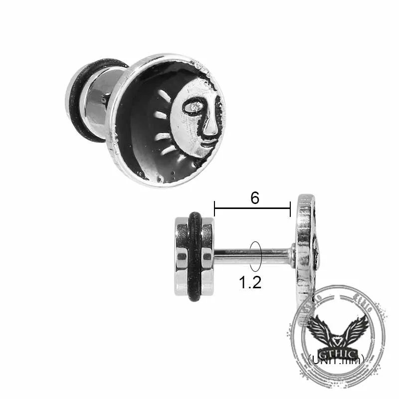 Punk Star Lion Head Cross Stainless Steel Earring Set sold by GTHIC product image thumbnail 4