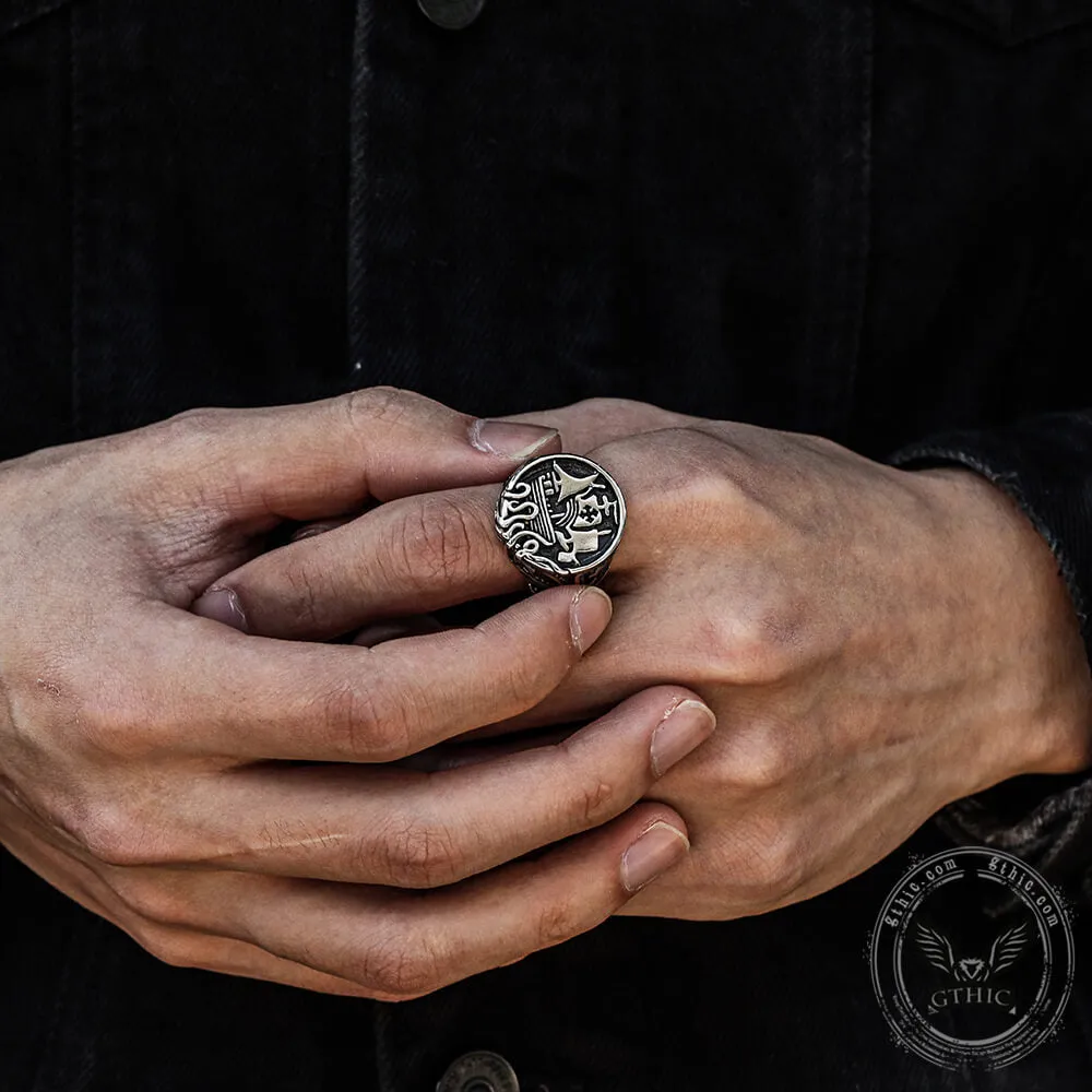 Sailboat Stainless Steel Kraken Octopus Ring sold by GTHIC product image thumbnail 2