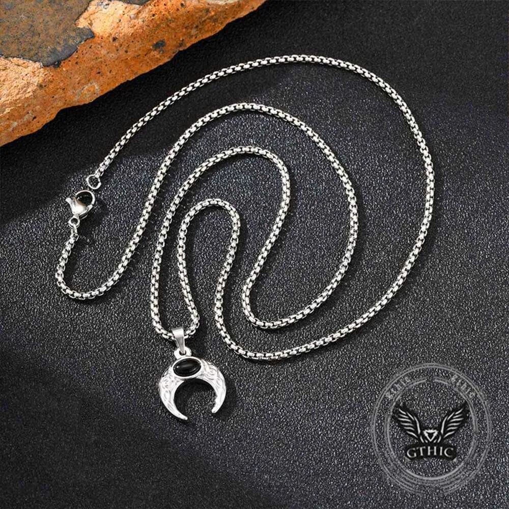 Fashion Turquoise Moon Stainless Steel Pendant sold by GTHIC product image thumbnail 3