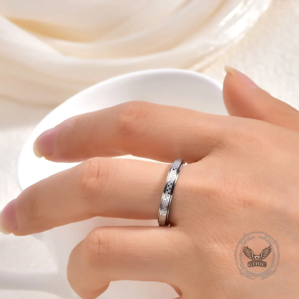 Simple 3mm Chessboard Stainless Steel Spinner Ring sold by GTHIC product image thumbnail 2