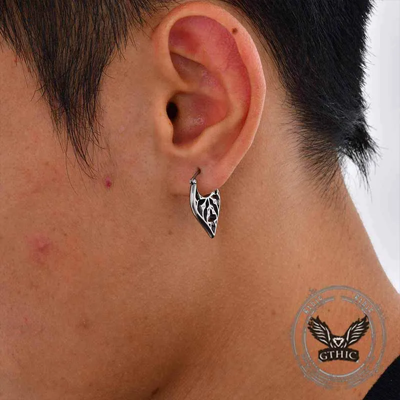 Stylish Openwork Carved Stainless Steel Earrings sold by GTHIC product image thumbnail 2