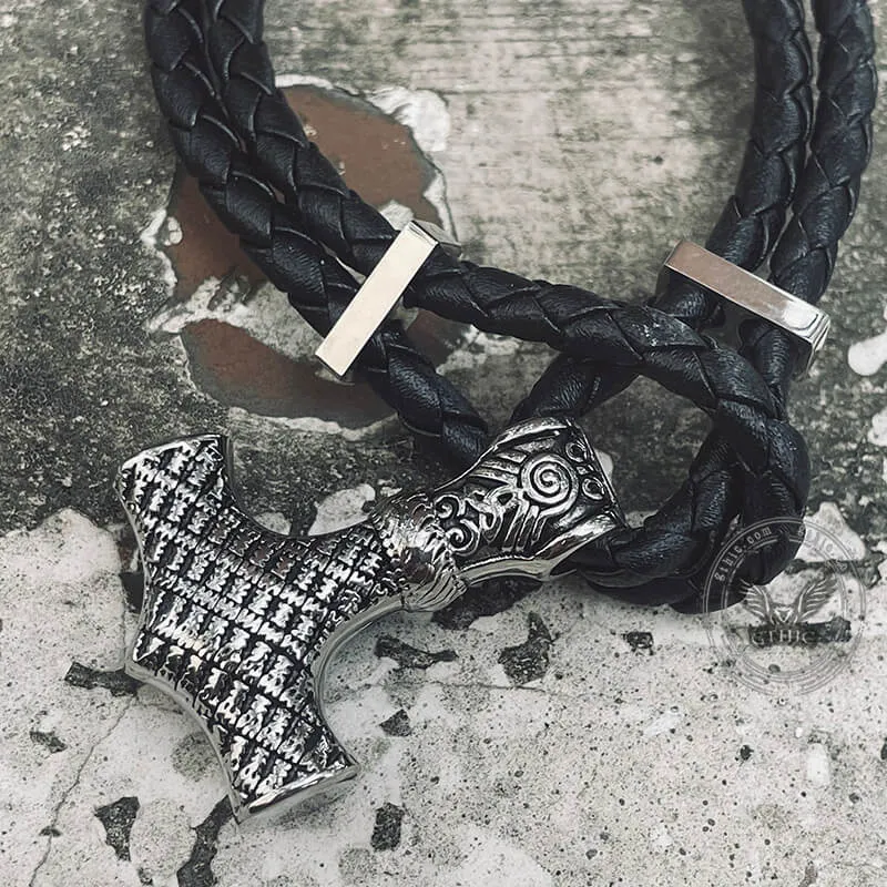 Thor's Hammer Viking Stainless Steel Bracelet sold by GTHIC product image thumbnail 4