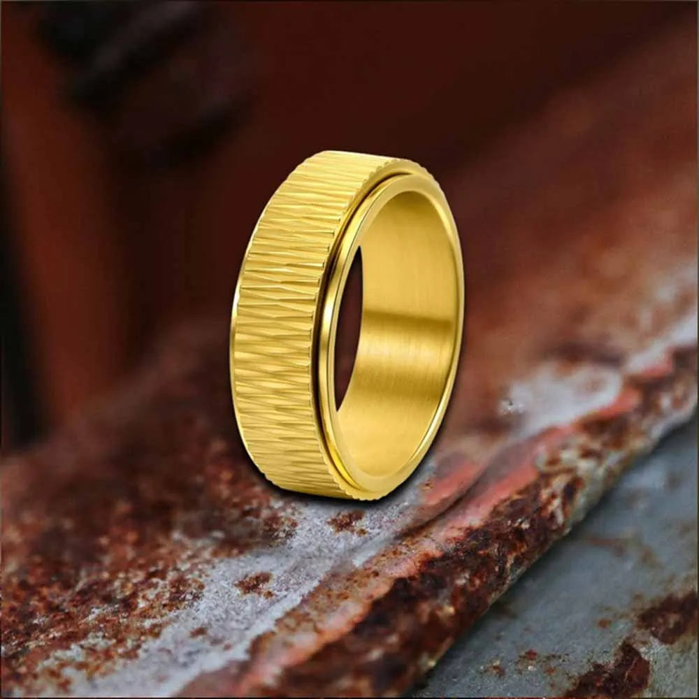 Personalized Twill Stainless Steel Spinner Ring sold by GTHIC product image thumbnail 4