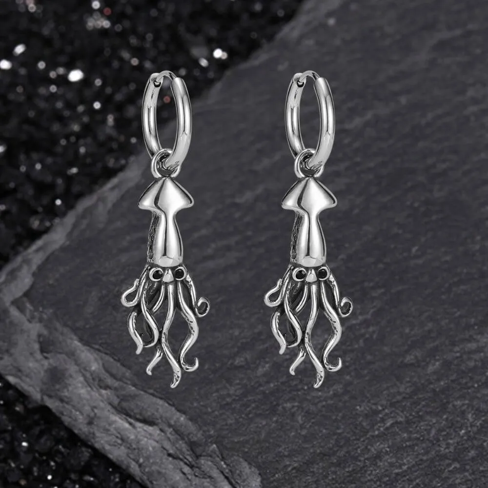 Punk Squid Stainless Steel Marine Hoop Earrings sold by GTHIC product image thumbnail 5
