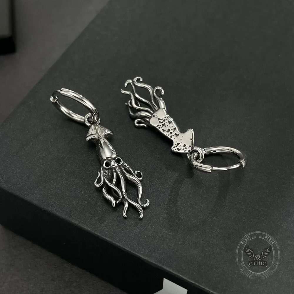 Punk Squid Stainless Steel Marine Hoop Earrings sold by GTHIC product image thumbnail 4