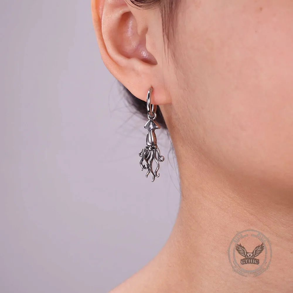Punk Squid Stainless Steel Marine Hoop Earrings sold by GTHIC product image thumbnail 2