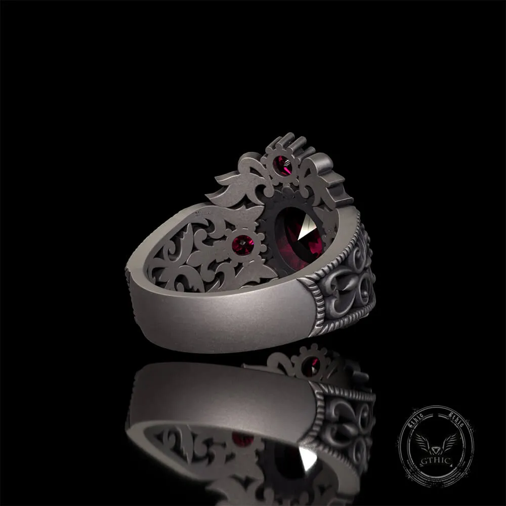 Vintage Gem-Set Hollow Sterling Silver Gothic Ring sold by GTHIC product image thumbnail 5