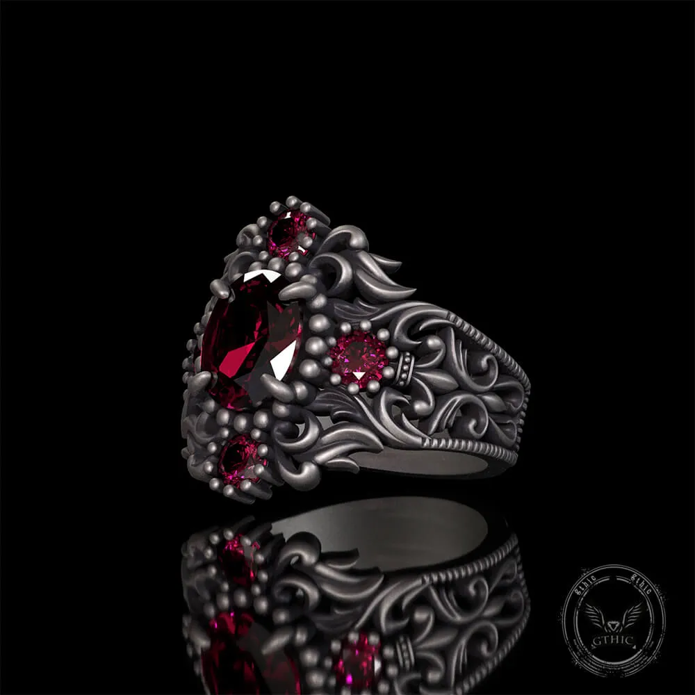 Vintage Gem-Set Hollow Sterling Silver Gothic Ring sold by GTHIC product image thumbnail 3