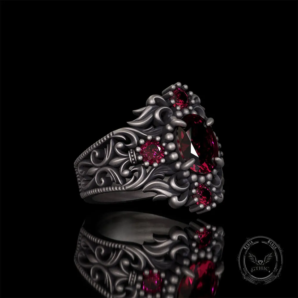 Vintage Gem-Set Hollow Sterling Silver Gothic Ring sold by GTHIC product image thumbnail 4