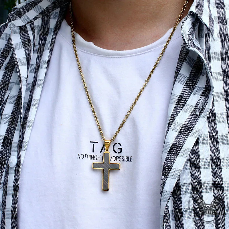 Simple Cross Stainless Steel Christian Pendant sold by GTHIC product image thumbnail 3