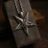 Devil Satan Smile Sterling Silver Brass Pentagram Pendant sold by GTHIC