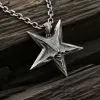 Devil Satan Smile Sterling Silver Brass Pentagram Pendant sold by GTHIC