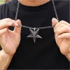 Devil Satan Smile Sterling Silver Brass Pentagram Pendant sold by GTHIC