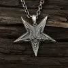 Devil Satan Smile Sterling Silver Brass Pentagram Pendant sold by GTHIC