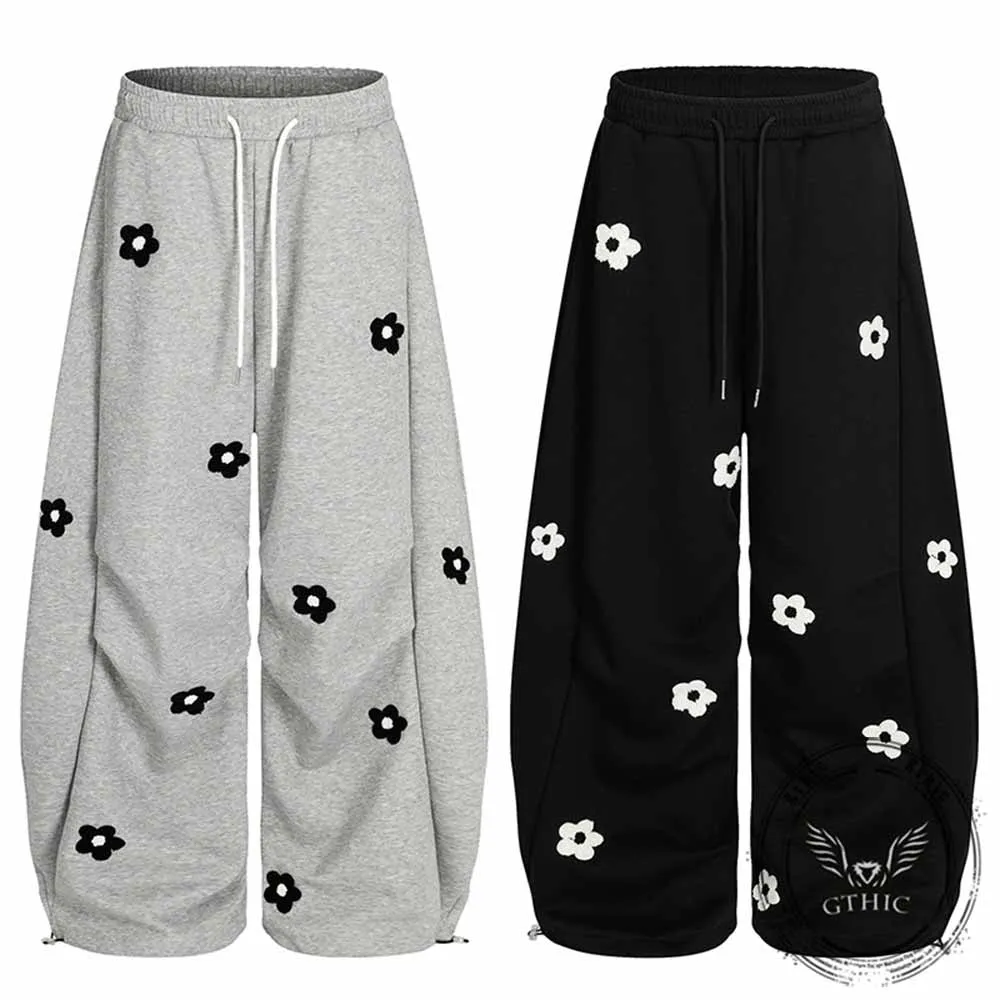 Retro Floral Embroidered Versatile Casual Pants sold by GTHIC product image thumbnail 3