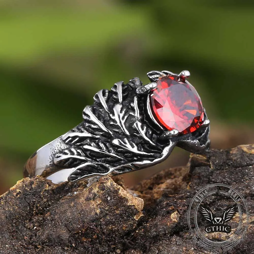 Vintage Gem-Set Wing Design Stainless Steel Ring sold by GTHIC product image thumbnail 5