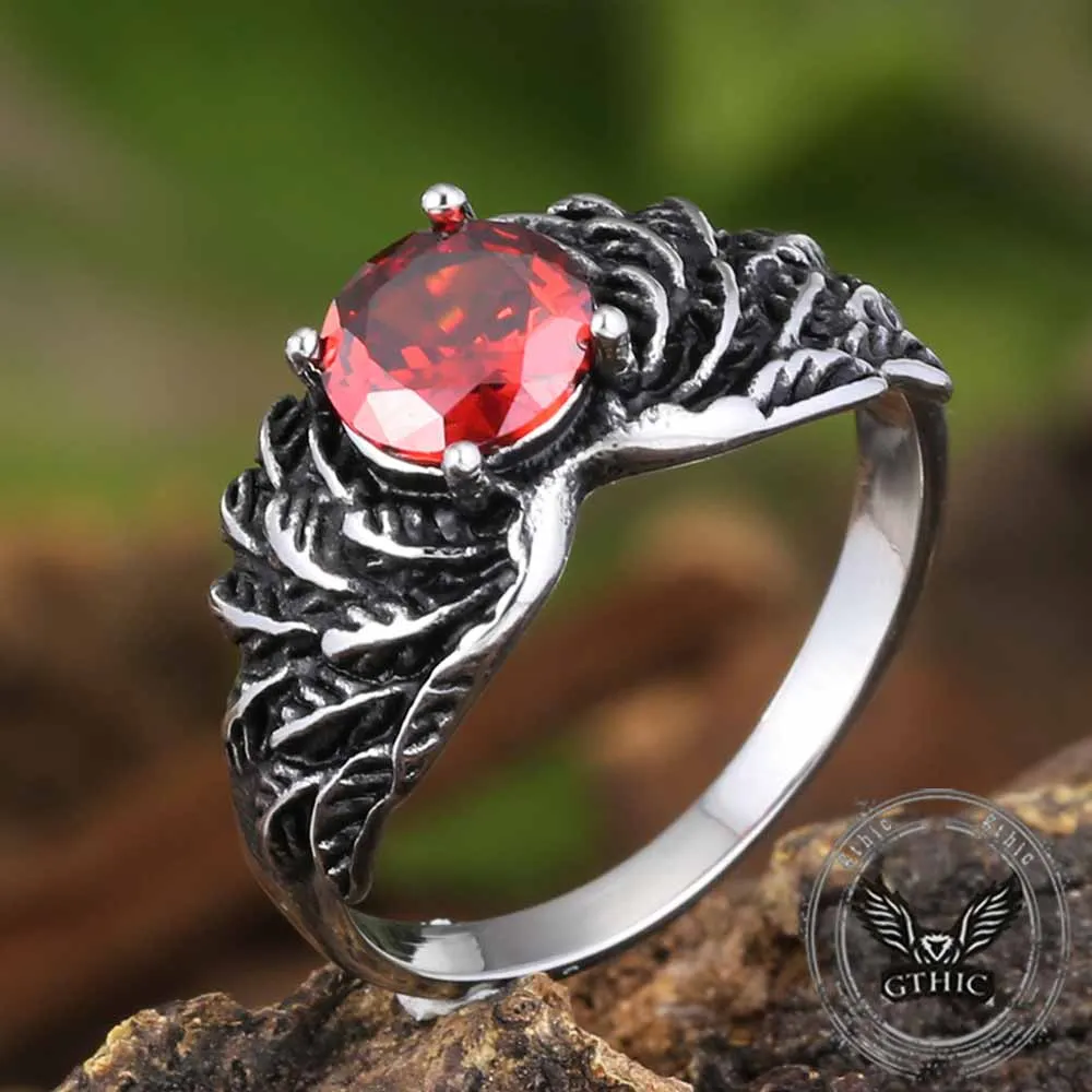 Vintage Gem-Set Wing Design Stainless Steel Ring sold by GTHIC product image thumbnail 4
