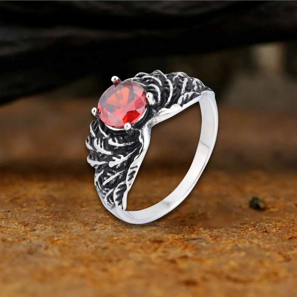 Vintage Gem-Set Wing Design Stainless Steel Ring sold by GTHIC